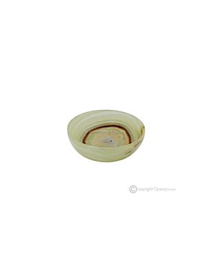 Ciotola, marmo onice verde, centrotavola fatto a mano in Italia, pietra naturale.