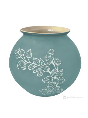 ORCHIDEE Cachetpot portavaso per pianta autentica ceramica artistica fatta e decorata a mano