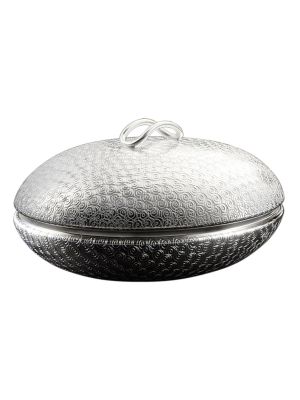 MARADI Centrotavola Ciotola Soprammobile Metalli Nobili Argento Placcato Fatto a Mano Made in Italy