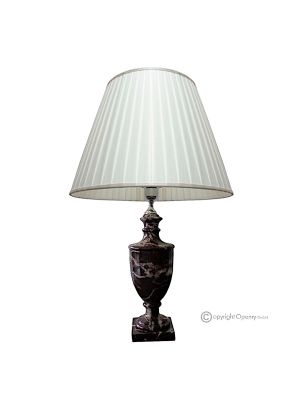 LAMPADA in marmo rosso Levanto, abajour in pietra naturale autentica, elemento decorativo di lusso.