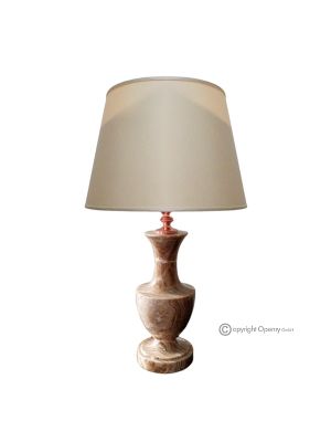 LAMPADA in marmo Onice Ivory, abajour in pietra naturale autentica, dal design classico ed elegante.