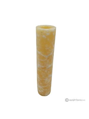 VASO per fiori in marmo onice arancio, pietra naturale di qualità, design elegante, fatto a mano.