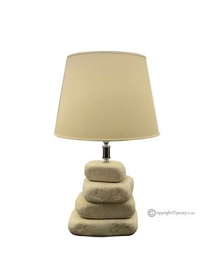 LAMPADA in Sassi di Marmo, abajour in pietra naturale autentica, design moderno, fatta a mano.