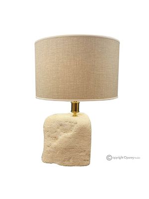 LAMPADA in Sassi di Marmo, paralume in pietra naturale, dal design originale, realizzata a mano.