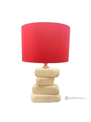 LAMPADA in Sassi di Marmo, abajour in pietra naturale autentica, decorazione di lusso.