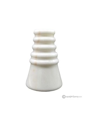 VASO in marmo Estremoz, pietra naturale di pregio, lavorato artigianalmente, originale.