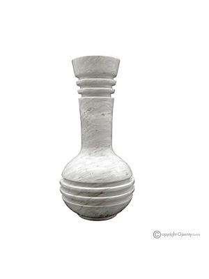 VASO in marmo Bardiglio, pietra naturale di pregio, lavorato artigianalmente, ornamentale.