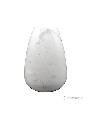 VASO in marmo bianco Carrara, pietra naturale di pregio, lavorato artigianalmente, decorativo.