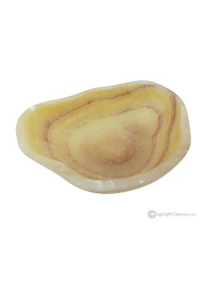 CENTROTAVOLA in onice arancio pietra naturale autentica, design moderno, fatto a mano.