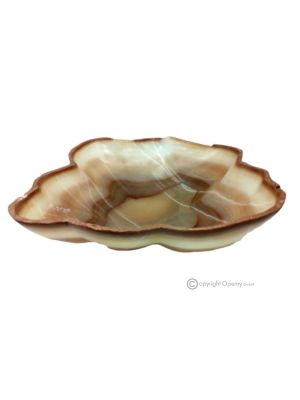 CENTROTAVOLA in onice cioccolato, pietra naturale autentica, un pezzo di lusso realizzato a mano.