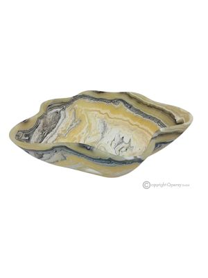 CENTROTAVOLA in onice zebra, pietra naturale genuina, un raffinato pezzo di lusso fatto a mano.