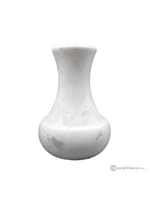VASO in marmo bianco Carrara, pietra naturale di pregio, lavorato artigianalmente, ornamentale.