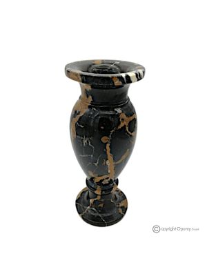 VASO, anfora in marmo nero Michelangelo, pietra autentica, fatto a mano, design raffinato.