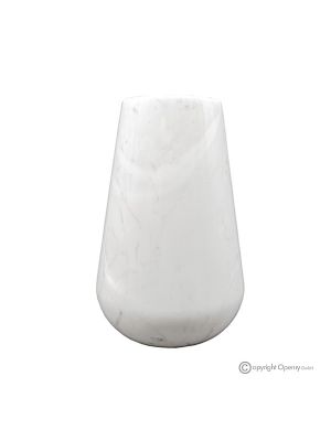 VASO in marmo bianco Carrara, pietra naturale di alta qualità, realizzato artigianalmente.