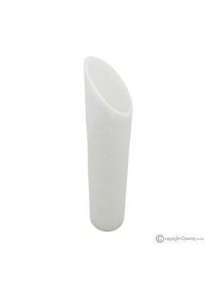 VASO per fiori in marmo onice bianco, pietra naturale di qualità, design moderno fatto a mano.