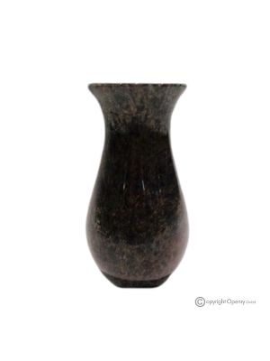 VASO decorativo in marmo verde, pietra naturale di qualità, fatto a mano, design classico.