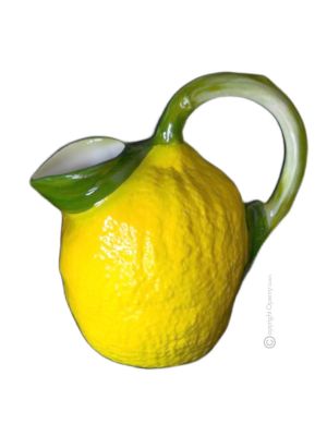 BROCCA LIMONE Caraffa brocca decantatore creazioni originali in ceramica artistica Made Italy