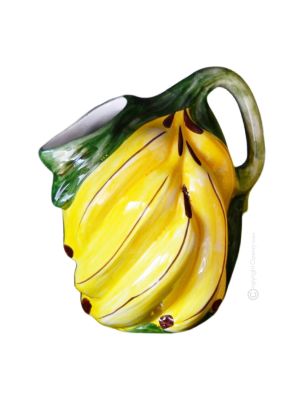 BROCCA BANANA Caraffa brocca decantatore creazioni originali in ceramica artistica Made Italy