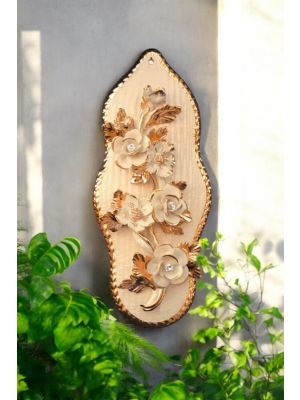 QUADRO Decorazione da appendere ceramica artistica stile Barocco dettaglio oro 24k Made in Italy