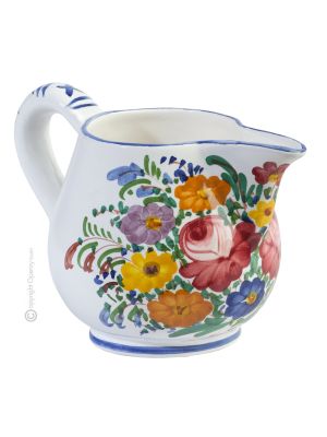 BROCCA, Caraffa decantatore ceramica di Castelli fatta a mano autentica Abruzzo Made in Italy