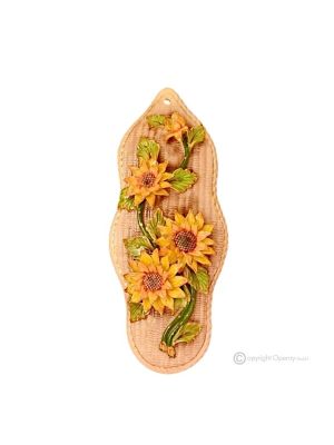 QUADRO Decorazione da appendere ceramica artistica stile Barocco dettaglio oro 24k Made in Italy