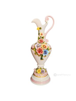 ANFORA Vaso ceramica artistica stile Barocco dettaglio oro 24k Made in Italy