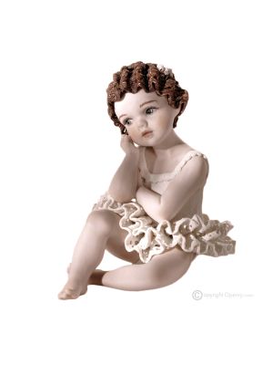 CLAUDINE - Statuetta Capodimonte, ballerina in porcellana di rara bellezza.