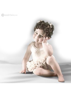 LIU - Statuetta Capodimonte, ballerina romantica in porcellana unica.