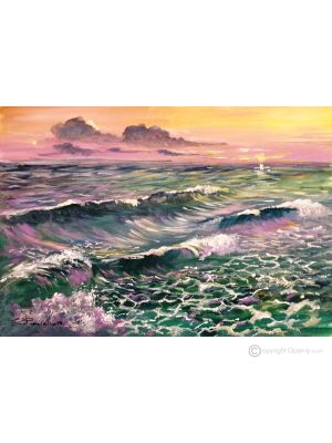 MAREGGIATA Dipinto acrilico su tela moderno Made in Italy 