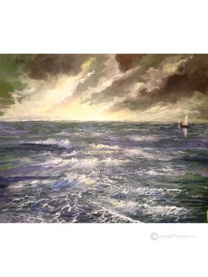 MAREGGIATA Dipinto acrilico su tela moderno Made in Italy 