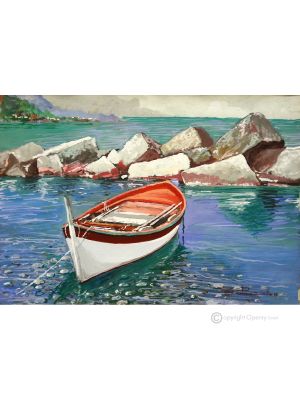 MARINA Dipinto acrilico su tela moderno Made in Italy 