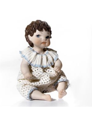 MICRO Bambola Capodimonte, bimbo battesimo arte pregiata.