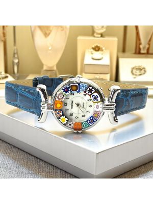LADY OROLOGIO da polso con Murrine vetro di Murano fatto a mano autentico Made in Italy