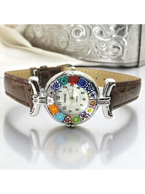 LADY OROLOGIO da polso con Murrine vetro di Murano fatto a mano autentico Made in Italy