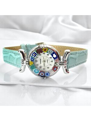 LADY OROLOGIO da polso con Murrine vetro di Murano fatto a mano autentico Made in Italy