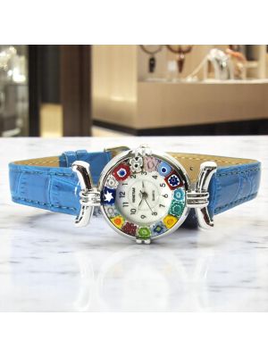 LADY OROLOGIO da polso con Murrine vetro di Murano fatto a mano autentico Made in Italy