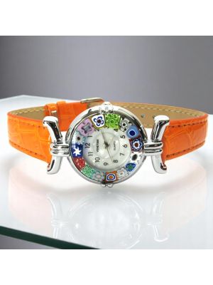 LADY OROLOGIO da polso con Murrine vetro di Murano fatto a mano autentico Made in Italy