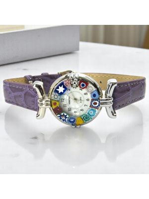 LADY OROLOGIO da polso con Murrine vetro di Murano fatto a mano autentico Made in Italy