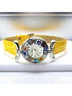 LADY OROLOGIO da polso con Murrine vetro di Murano fatto a mano autentico Made in Italy