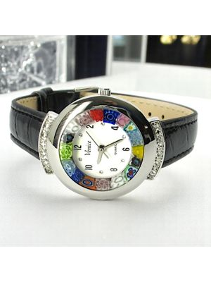STAR OROLOGIO da polso con Murrine vetro di Murano fatto a mano autentico Made in Italy