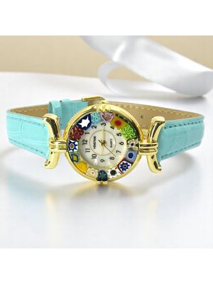 LADY OROLOGIO da polso con Murrine vetro di Murano fatto a mano autentico Made in Italy