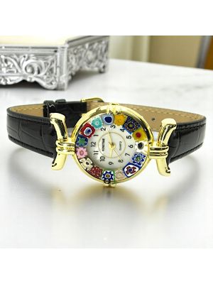 LADY OROLOGIO da polso con Murrine vetro di Murano fatto a mano autentico Made in Italy