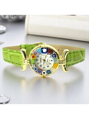 LADY OROLOGIO da polso con Murrine vetro di Murano fatto a mano autentico Made in Italy