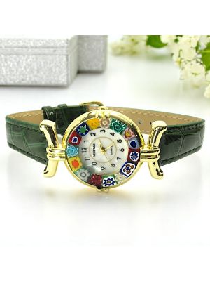 LADY OROLOGIO da polso con Murrine vetro di Murano fatto a mano autentico Made in Italy