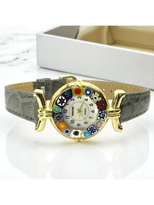 LADY OROLOGIO da polso con Murrine vetro di Murano fatto a mano autentico Made in Italy