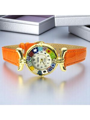 LADY OROLOGIO da polso con Murrine vetro di Murano fatto a mano autentico Made in Italy