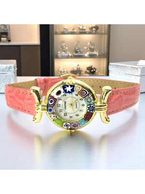 LADY OROLOGIO da polso con Murrine vetro di Murano fatto a mano autentico Made in Italy