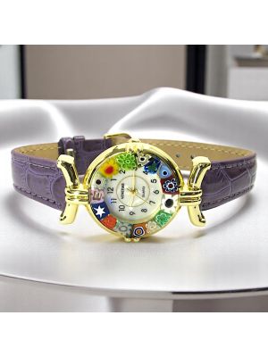 LADY OROLOGIO da polso con Murrine vetro di Murano fatto a mano autentico Made in Italy