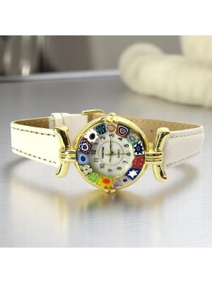 LADY OROLOGIO da polso con Murrine vetro di Murano fatto a mano autentico Made in Italy