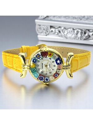 LADY OROLOGIO da polso con Murrine vetro di Murano fatto a mano autentico Made in Italy